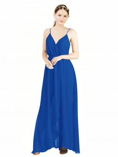 Shop Sleeveless Surplice Chiffon Bridesmaid Dress with Spaghetti Straps Edmonton