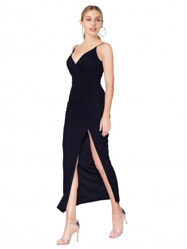 Shop Chiffon High Neck Spaghetti Straps Short Cocktail Bridesmaid Dress / Formal Prom Dress Edmonton