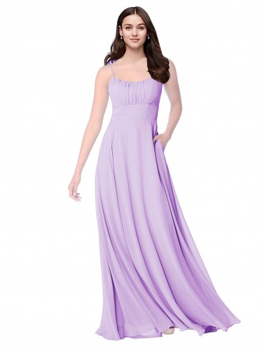 Shop Chiffon A-Line Chiffon Bridesmaids Dress with Ruched Bodice Edmonton