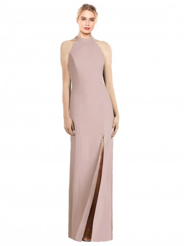 Shop High Neck Cutout Halter Trumpet Bridesmaid Dress Edmonton