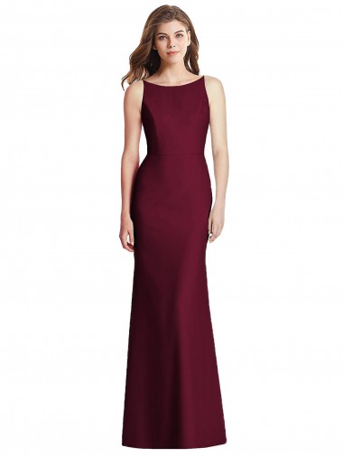 Shop Open Cowl Back Bateau Neck Trumpet Bridesmaid Dress Edmonton