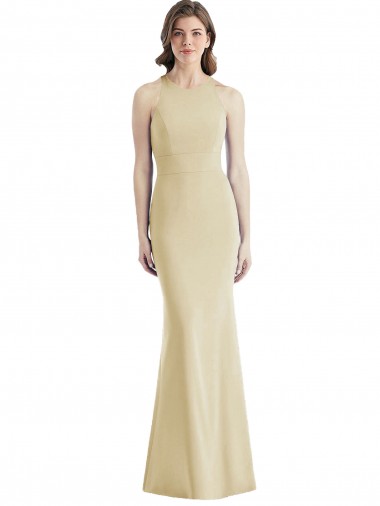 Shop Criss Cross Twist Cutout Back Trumpet Bridesmaid Dress / Prom Dress Edmonton